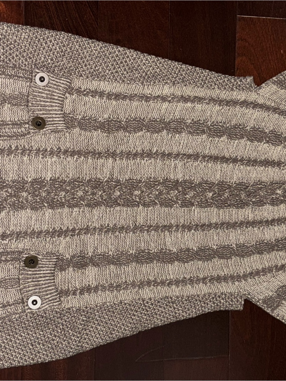 Style & Co. Knit Cardigan Vest in Taupe Heather - Picture 2 of 4